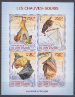 2014 Ivory Coast Cote D'Ivoire 1569-1572KL Fauna - The Bats 8,50 € - Bats