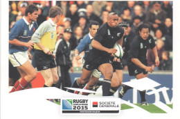 CARTE "Société Générale" D'une Action De Match Demi-finale De La Coupe Du Monde 1999 NLLE-ZELANDE-FRANCE. - Rugby