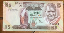 ZAMBIA 5 Kwacha UNC - Zambie