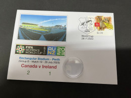 26-7-2023 (3 S 48) FIFA Women's Football World Cup Match 19 (stamp + Coin) Canada (2) V Ireland (1) - Dollar