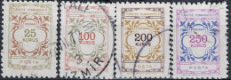 Türkei Turkey Turquie - Dienst/Service Wertziffer Kreuzblüte (MiNr: 125/8) 1971 - Gest Used Obl - Francobolli Di Servizio