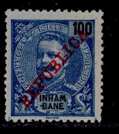 ! ! Inhambane - 1911 D. Carlos 100 R - Af. 40 - MH - Inhambane