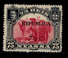 ! ! Nyassa - 1918 King Carlos Local Republica 7 1/2 C - Af. 73 - MLH - Nyasaland