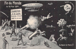 HUMOUR - Fin Du Monde Le 19 Mai 1910 - Le Dernier Salut - Au Revoir Et Merci - Carte Postale Ancienne - Humour