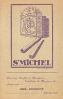 PUBLICITE - Cigarettes ST MICHEL - Pout Tous Meubles Et Menuiserie Installation De Magasins Etc - Carte Postale Ancienne - Publicité