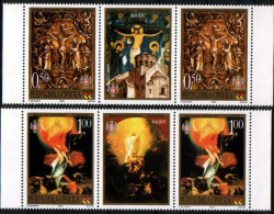 Bosnia Serbia 2003 Easter Ostern Paques Celebrations Religion Christianity Art Icons, Middle Row MNH - Pascua