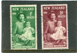 NEW ZEALAND - 1950  HEALTH  SET   FINE USED  SG 701/02 - Gebraucht