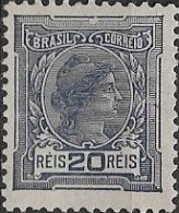 BRAZIL - DEFINITIVE: ALLEGORY OF THE REPUBLIC (20 RÉIS, No Watermark) 1918 - MNH - Neufs