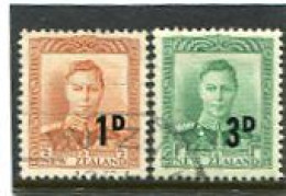 NEW ZEALAND - 1952-53  KGVI  OVERPRINTED  SET  FINE USED  SG 712/13 - Usados