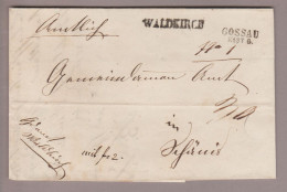 CH Heimat SG Waldkirch 1849-11-03 Langstempel Amtlich-Brief über Gossau Nach Schänis - 1843-1852 Poste Federali E Cantonali