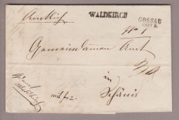 CH Heimat SG Waldkirch 1849-11-03 Langstempel Amtlich-Brief über Gossau Nach Schänis - 1843-1852 Federal & Cantonal Stamps