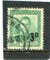 NEW ZEALAND - 1952  KGVI  3d On 1d  GREEN  FINE USED  SG 713 - Used Stamps