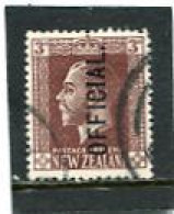 NEW ZEALAND - 1916  3d  BROWN  (hor.)  KGV  OVERPRINTED  OFFICIAL  FINE USED - Service