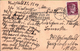 ! Karte Aus Magdeburg, Maschinenwerbestempel 1944, Posteigenwerbung, Zur Ortsangabe Gehörst Stets Die  Postleitzahl - Lettres & Documents