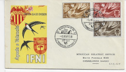 3792   FDC  Sidi  Ifni 1958, Ayuda A Valencia - Ifni