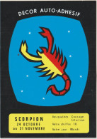 R : Carte Autocollant, Auto Adhésif : Horoscope : Signe  : Scorpion - Astronomie