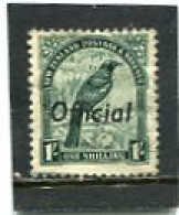 NEW ZEALAND - 1937  1s   OVERPRINTED  OFFICIAL  FINE USED - Service
