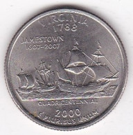 Virginie Quarter Dollar 2000 D, Georges Washington, Cupronickel KM# 309 - 1999-2009: State Quarters