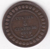 Tunisie Protectorat Français . 5 Centimes 1914 A , En Bronze, Lec# 79 - Tunesië