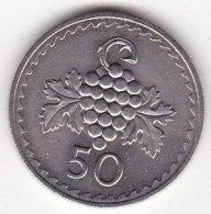 Chypre 50 Mils 1977 , En Cupronickel, KM# 41 - Cipro