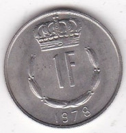 Luxembourg 1 Franc 1978 , Jean, En Cupronickel, KM# 55 - Luxembourg