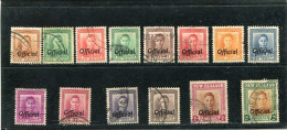 NEW ZEALAND - 1938-51  KGVI   SET  OVERPRINTED  OFFICIAL  FINE USED - Service