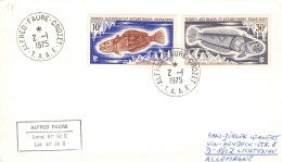 TAAF - LETTER 1975 ALFRED-FAURE - DE Mi 61, 64 / *1153 - Storia Postale