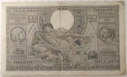 Billet De Banque BELGIQUE - 100 Francs - 20Belgas - 18-10-1941 - 100 Francs & 100 Francs-20 Belgas