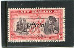 NEW ZEALAND - 1940  1d  BRITISH  SOVEREIGNTY   OVERPRINTED  OFFICIAL  FINE USED - Service