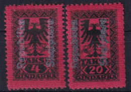 ALBANIA 1925 - MNH - Sc# J27, J29 - Postage Due - Albanien