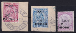 ALBANIA 1914 - Canceled - Sc# J7-J9 - Postage Due - Albania