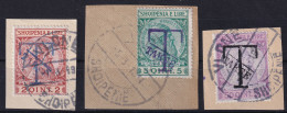 ALBANIA 1914 - Canceled - Sc# J1, J2, J5 - Postage Due - Albanien