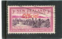 NEW ZEALAND - 1940  3d  BRITISH  SOVEREIGNTY   OVERPRINTED  OFFICIAL  FINE USED - Dienstzegels