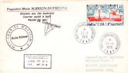 TAAF - LETTER 1978 PORT-AUX-FRANCAIS - DE Mi 123 / *1160 - Storia Postale