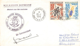 TAAF - LETTER 1976 PORT-AUX-FRANCAIS - DE Mi 72, 80 / *1161 - Brieven En Documenten