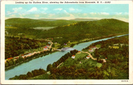 New York Looking Up The Hudson River Showing The Adirondacks From Riverside  Curteich - Adirondack