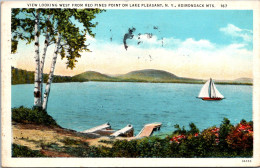 New York Adirondacks Lake Pleasant View Looking West From Red Pines Point 1935 Curteich - Adirondack