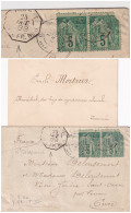 LETTRE. 1888. NOUVELLE CALEDONIE. E. MOITRIER MARECHAL DS LOGIS NOUMEA. LIGNE T PAQ FR N°6. POUR SAINT-OUEN - Cartas & Documentos