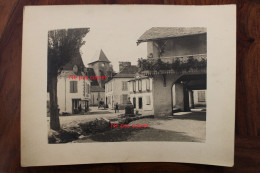 Photo 1920's Lucq De Bearn Fontaine Rue Village Pyrénées - Anciennes (Av. 1900)