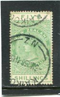 NEW ZEALAND - 1913  QV POSTAL FISCAL  5 S.  GREEN  FINE USED - Postal Fiscal Stamps