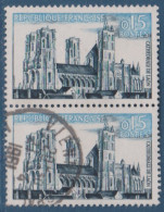 Cathédrale De Laon,  N° 1235, Petite Variété, Nuages Noirs ( V2307B/7.5) - Used Stamps