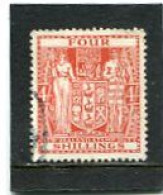 NEW ZEALAND - 1940   POSTAL FISCAL  4s  RED FINE USED SG F194 - Fiscali-postali