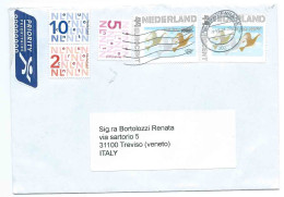 Olanda, Netherland, Pays-Bas 2014 Cover To Italy ; Lettera Con Oche In Volo + Corona ; 100 Jaar NBFV 2008. - Oies