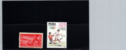 Peru MNH Stamp + Nicaragua Used Topic Soccer Football - Soccer American Cup