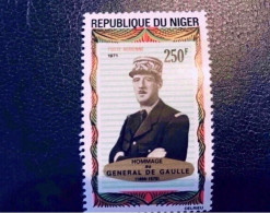 NIGER 1971 1 V Neuf ** Aérienne YT PA 163 De Gaulle - De Gaulle (Général)