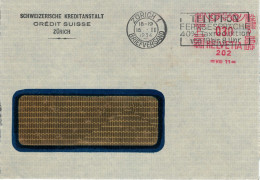 Hasler-Stempel ? Schweizer Kreditanstalt Zürich Nr. 202 1934 Fensterkuvert - Postage Meters