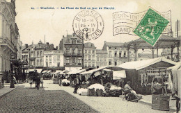 Charleroi La Place Du Sud  Un Jour De Marché H. Bertels 1913 - Charleroi