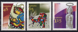 MiNr. 2086 - 2088 Kanada (Dominion) 2002, 4. Nov. Weihnachten: Gemälde Der Ureinwohner - Postfrisch/**/MNH - Neufs