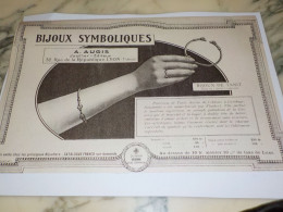 ANCIENNE PUBLICITE BIJOUX DE TANIT  DE AUGIS 1920 - Andere & Zonder Classificatie