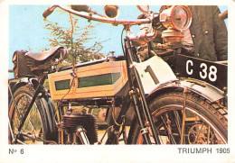 Moto Ancienne TRIUMPH 1905 * Triumph * Motos Motocyclette * Doc Image Ancienne 7.5x5.4cm - Motorbikes